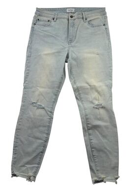 Pistola Makayla Skinny Jeans Paint Splatter Distressed Frayed Hem